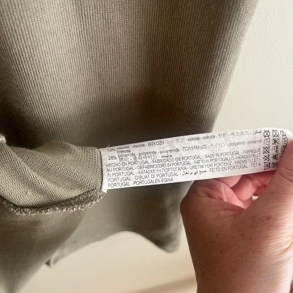 Zara Olive Green Knit Tshirt - Picture 9 of 9